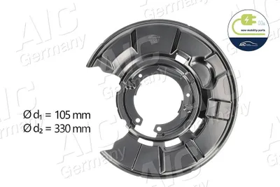 Produktbild von AIC Spritzblech Bremsscheibe für BMW 3 Touring (E91) Hinten Rechts 55751 Ankerblech