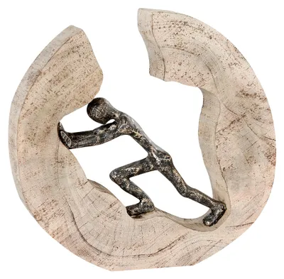 Produktbild von Casablanca by Gilde Dekofigur Skulptur Pushing bronze H. 29 cm,71805