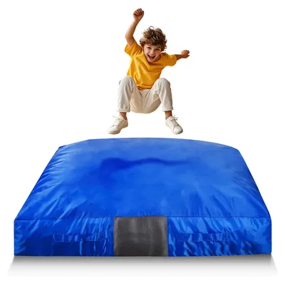 Image de VEVOR Bloc de Réception 150x150x30 cm, Tapis de Chute Épais avec Bloc de Mousse Housse Lavable, pour Sécurité dans la Salle Sensorielle, Matelas de Réception avec Grande Zone d'Atterrissage Moelleuse
