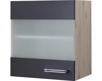 Obrázok produktu pre Kuchynská skrinka horná so sklenenými dvierkami Flex Well Santo šírka 50 cm antracit