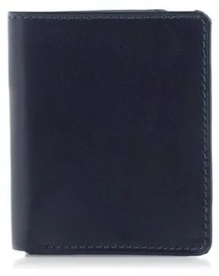 Produktbild von Belveder Kartenetui Leder für Karten und Ausweise, Mini Portemonnaie kompakt schlank elegant Dunkelblau BX82
