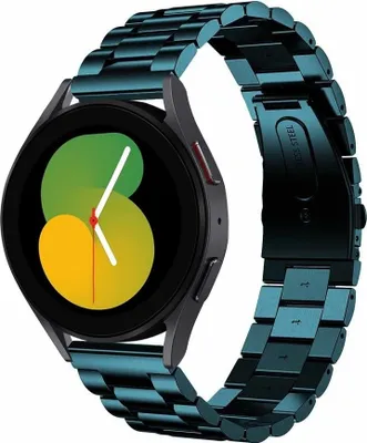Produktbild von Strap-it Stahlarmband - Kompatibel mit Samsung Galaxy Watch 5 Armband 40mm Ersatzarmband Edelstahl - Faltschließe - Hochwertiges Material - für Samsung Galaxy Armband Grün