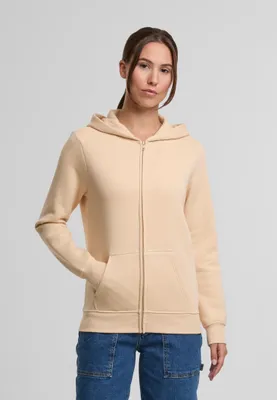 Produktbild von Urban Classics Ladies Basic Essential Zip Hoody sand XL