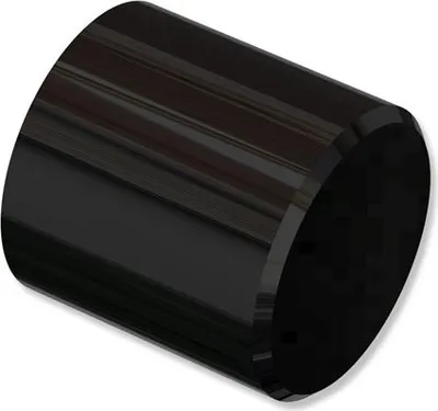 Produktbild von Interdeco Endstücke Kappe für Gardinenstangen 20 mm Ø, Schwarz, Modell Santo (Packung 2 Stück)
