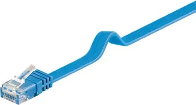 Image de Câble réseau CAT 6 plat U/UTP, bleu, 5m
