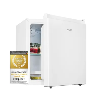 Produktbild von Exquisit Mini Kühlschrank KB45-0-011E weiss | Kompakt | Nutzinhalt: 45 L | Temperaturregelung