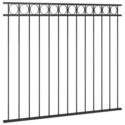 Obrázek produktu pro vidaXL Plotový panel ocelový 1,7x1,5 m černý
