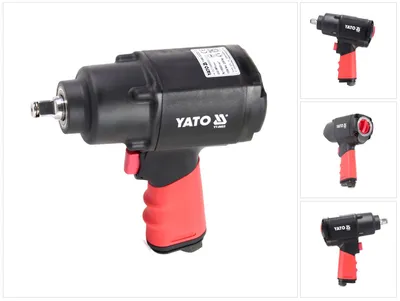 Produktbild von Yato YT-0953, Schlagschrauber, Schwarz, Rot, 1356 Nm, 480 l/min, 6,3 bar, Druckluft