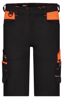 Produktbild von Stretch-Arbeitsshorts Manilla PESCORE41 245g schwarz/fluo orange, Gr. 46 DASSY 250108