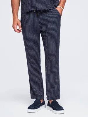 Produktbild von OMBRE Hose Regular Fit Sommerstil OM-PACP-0311 navy L