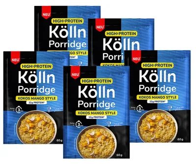 Produktbild von Kölln High Protein Porridge Kokos Mango Style, 5x60g