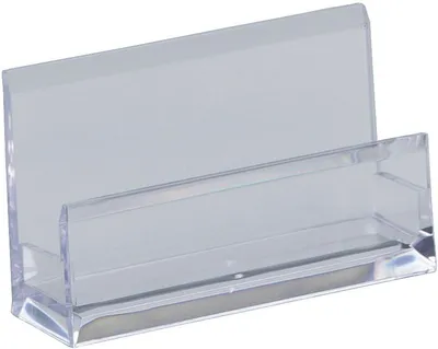 Produktbild von Visitenkartenständer Acryl 103x30x60mm glasklar Packung mit 12 Stück