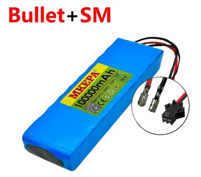 Produktbild von E-Scooter Akku 36V - Li-Ion 10S2P - 100Ah Hochleistungsbatterie - Für 500W Elektroroller - Bullet-SM Stecker