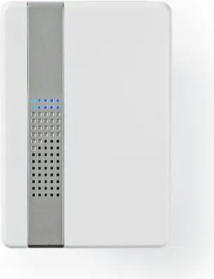 Zdjęcie produktu dla Bezprzewodowy dzwonek do drzwi | Zasilacz | 220 - 240 V AC 50 Hz | 1x CR2032 | Głośność: 80 dB | Zasięg sygnału: 300 m | IP44 | Regulowana głośność | 36 melodii | 1 odbiornik | Biały