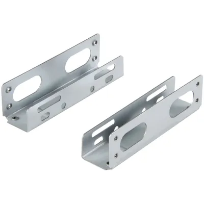 Produktbild von StarTech.com 3,5" Universal Festplatten Einbauwinkel - HDD Adapter für 5,25" Schacht, 13,3 cm (5.25"), Speicherlaufwerkbehälter, Silber, 3.5", Metall, 22 mm