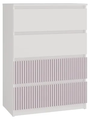 Obrázek produktu pro Topeshop M4 FR PINK KPL, Růžová, Bílá, 4 zásuvka/zásuvek, Dřevotřískové desky, 700 mm, 400 mm, 970 mm