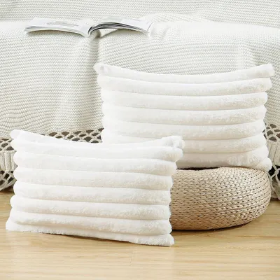 Produktbild von Sonstiges Kissen MADIZZ Set mit 2 dekorativen Kissenbezügen aus Kunstwollplüsch, flauschig weich, dekorativer Kissenbezug für Sofa, Schlafzimmer, Kiss