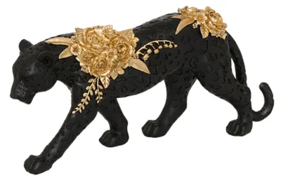 Produktbild von Statue Panther Belli - 40 cm - Polyresin - schwarz - Dekoration Statue