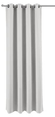 Produktbild von Vorhang grau hell uni Ösen 140x245 cm Moderner Ösenvorhang blickdicht Gardine Ösenschal