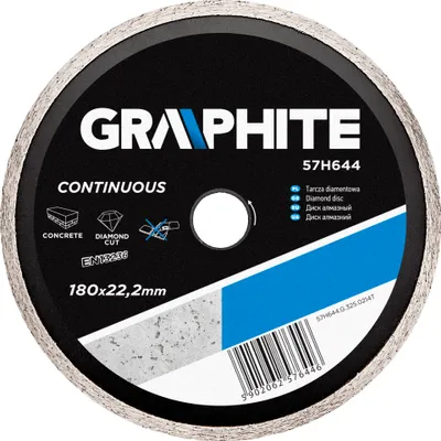 Obrázok produktu pre GRAPHITE Diamantová čepeľ 180 x 22,2 mm, pevná