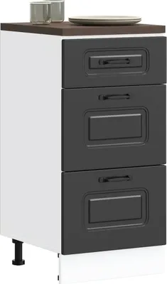 Produktbild von Möbel Küchenunterschrank „Kalmar“ Schwarz Holzwerkstoff - Küchenschränke &46424