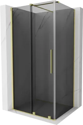 Produktbild von Mexen Velar Duschkabine 120x85cm, Graphit/Gold, Schiebetür