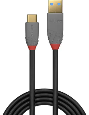 Produktbild von Lindy 36913, 2 m, USB C, USB A, 10 Gbit/s, Schwarz