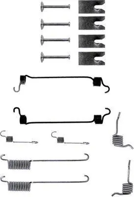 Produktbild von HELLA Zubehörsatz Bremsbacken 8DZ 355 200-391 Hinten für FORD Fiesta Mk4 Schrägheck (JAS, JBS)