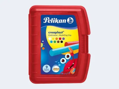 Produktbild von Kinderknete Creaplast 9 Stangen 330g rot
