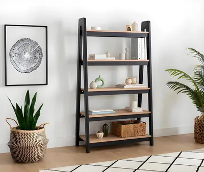 Immagine prodotto di Libreria nera beige soggiorno scaffali per archiviazione scaffali in legno mobili