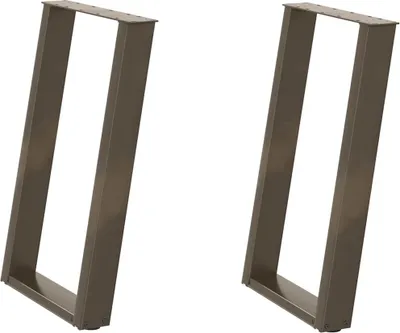 Zdjęcie produktu dla vidaXL Nogi do stołu w kształcie litery U 2 szt. Stal naturalna 50x(72-73) cm Stal