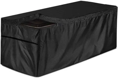 Productafbeelding van Opbergboxhoes - Tuinmeubel Beschermhoes - Buitenmeubels Beschermen - Waterdicht en Windproof - 158 x 76 x 71 cm - Zwart
