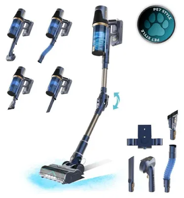Obrázok produktu pre Cecotec Conga Rockstar RS70 Pet Flex, Vertikálny vysávač, Bezvreckové, Modrá, 0,5 L, Suchý, Cyklónový