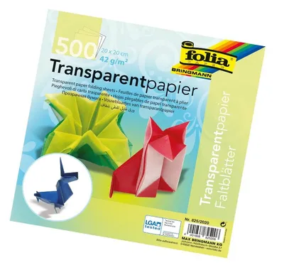 Produktbild von folia Transparentpapier-Faltblätter, 200 x 200 mm
