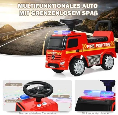 Obrázok produktu pre Loopauto "Duwwagen" červená - 2 v 1, detský hasičský vozík - s úložným priestorom - vhodné od 14 mesiacov