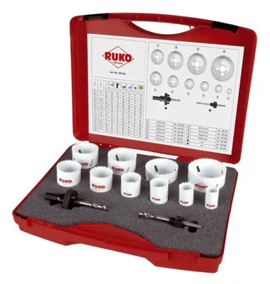 Obrázek produktu pro RUKO 126304 Hole saw set 12-piece 1 pc(s)