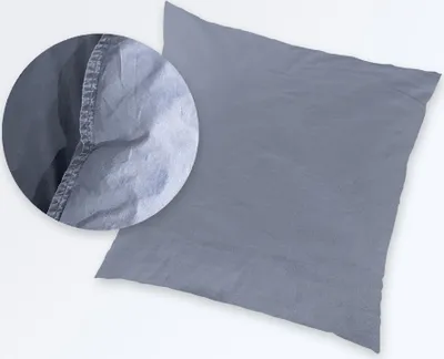 Produktbild von Hahn Linon Bettwäsche Stone Washed 100% Baumwolle Reißverschluss Bettbezug Kissenbezug Bettgarnitur Bettwäsche-Set Bettzeug 80x80 cm Denim