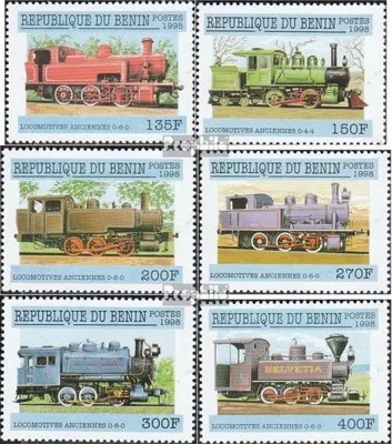 Produktbild von Briefmarken Benin 1998 Mi 1024-1029 (kompl.Ausg.) postfrisch Dampflokomotiven