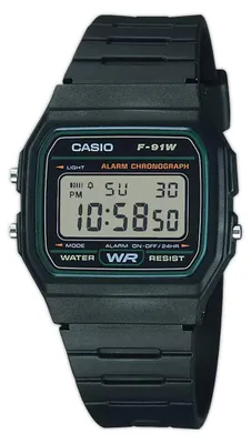 Produktbild von Casio Vintage Mod. F-91 Harzband mit grü nem Rahmen