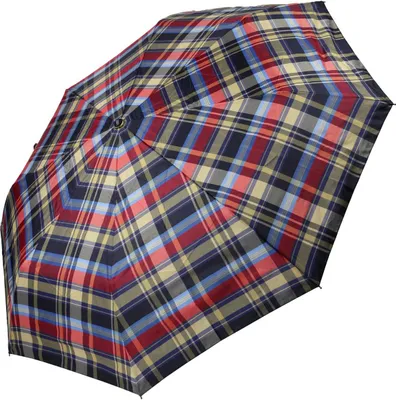 Produktbild von Jasch Taschenregenschirm Damen Herren Auf-Zu-Automatik Windproof Fiberglas Karo Mehrfarbig