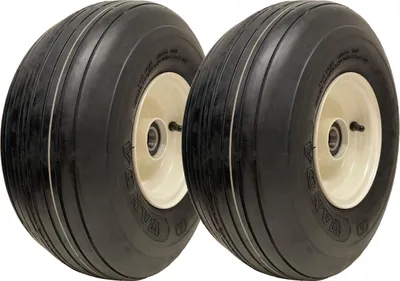 Immagine prodotto di 15x6.00-6 Ruote per tosaerba a nervatura multipla 6ply P508 Cerchio e tappo con cuscinetto da 20 mm (set di 2)