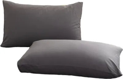 Produktbild von Kissenbezüge, 2er-Set, Standardgröße 48x74cm, Weiche Und Atmungsaktive Baumwoll-Kissenbezüge, Hautfreundliche Kissenbezüge(Dämmergrau)