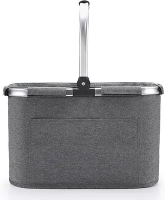 Produktbild von Famanu Faltbarer Winkelkorb - Großer Picknickkorb mit Griffen und Aluminiumrahmen - Ideal für Reisen und Picknicks - 30 Liter