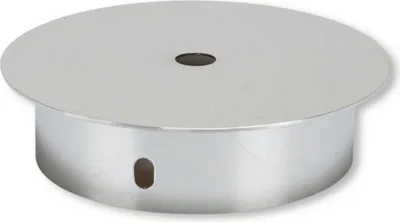 Produktbild von Baldachin, 1-flammig, Lampenbaldachin mit Zugentlastung, chrome, Ø 100 mm, H: 25 mm