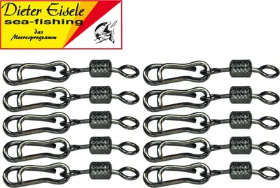 Produktbild von Dieter Eisele Patent Snap Wirbel - 10 Angelwirbel, Größe/Tragkraft:25mm / 150lbs / 68.0kg
