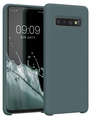Produktbild von kwmobile Handyhülle für Samsung Galaxy S10 Hülle - Case Silikon - Kabelloses Laden - Schutzhülle Cover in Blaugrün