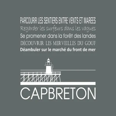 Image de Tableau sur toile Capbreton gris 30x30 cm, Tableau mural moderne pour décoration intérieure