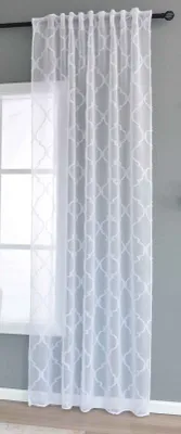 Produktbild von Gardine HxB 245x145 cm Natur Lacework »VALENCIA« Multiband Aufhängung Scherli Transparent Leinen-Optik, 2023440
