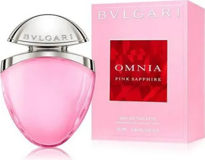 Zdjęcie produktu dla BVLGARI Omnia Pink Sapphire, Kobiety, Letnie, 25 ml, Cytrus, Różowy pieprz, Frangipani, Tiare kwiat, Białe piżmo