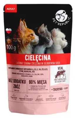 Immagine prodotto di PET REPUBLIC Adult Vitello - cibo umido per gatti - 100 g